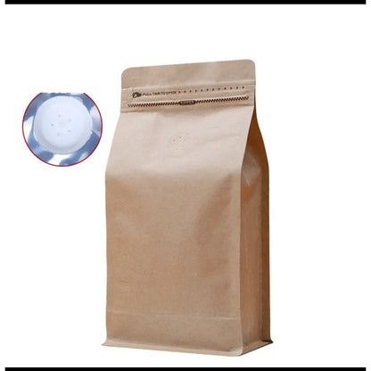 (READY STOCK)Coffee Bag Aluminium Foil Packaging Bag With Air Valve Sealed Food Powder Tea Powder Nuts Storage Airtight