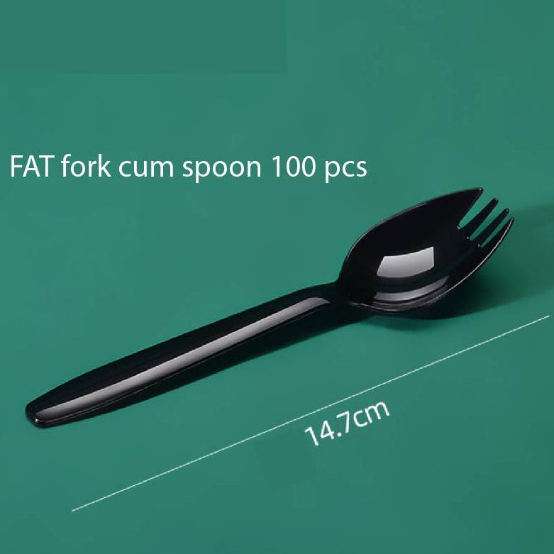 (READY STOCK)Disposable Take Away Bungkus Rice Food Plastic Spoon Fork Knife