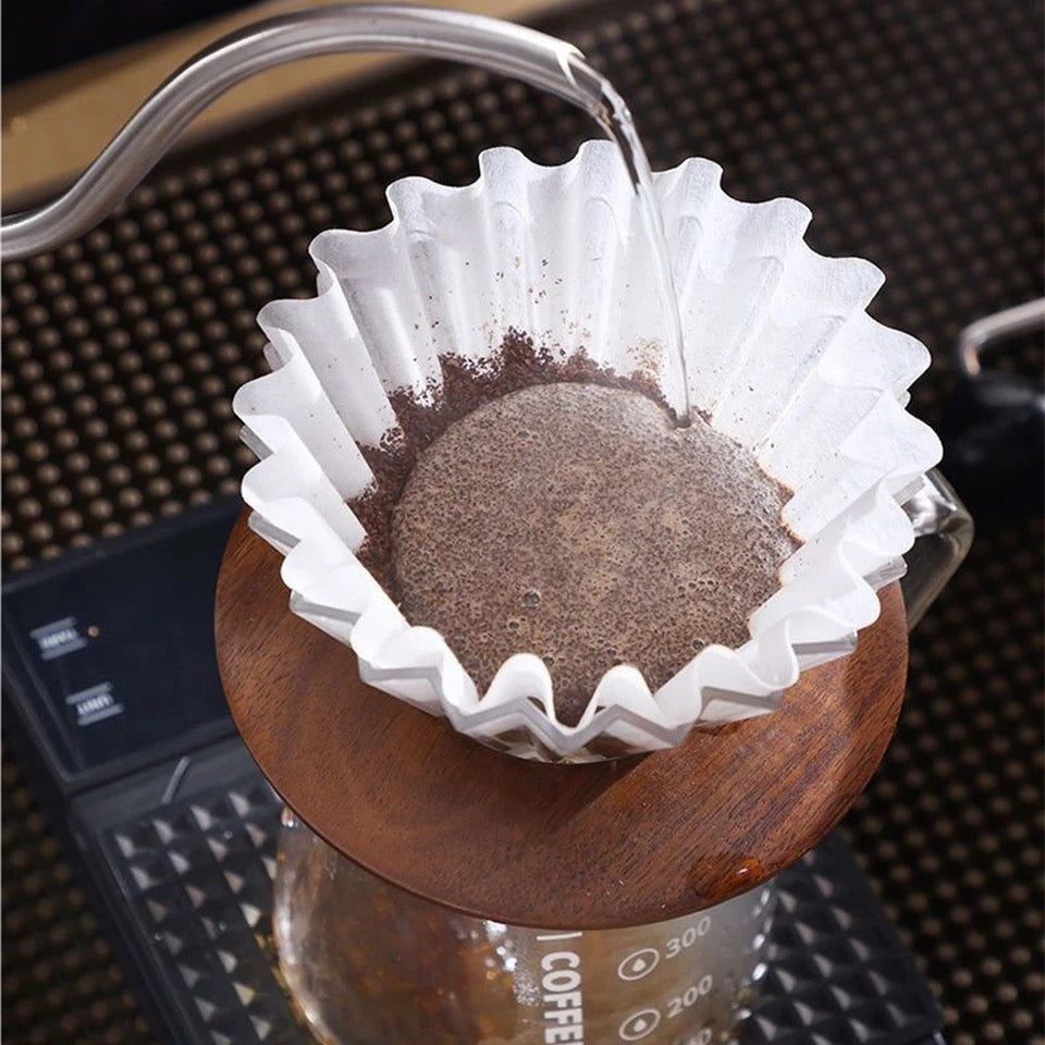 (Ready Stock)Coffee Filter Dripper Origami Japan Inspired Resin with PP Holder Tray 1-2 Cups Pour Over V60