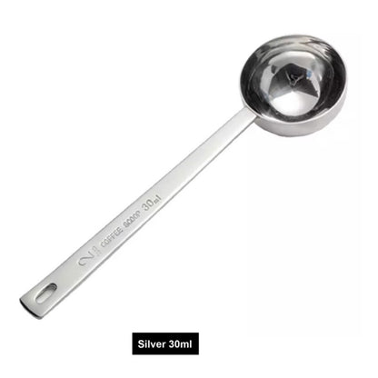 (Ready Stock)Espresso Coffee Sugar Powder Stainless Steel Kitchen Measuring Spoon Scoop With Scale 15ml 30ml