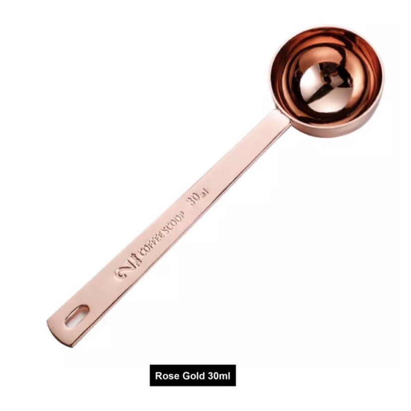 (Ready Stock)Espresso Coffee Sugar Powder Stainless Steel Kitchen Measuring Spoon Scoop With Scale 15ml 30ml