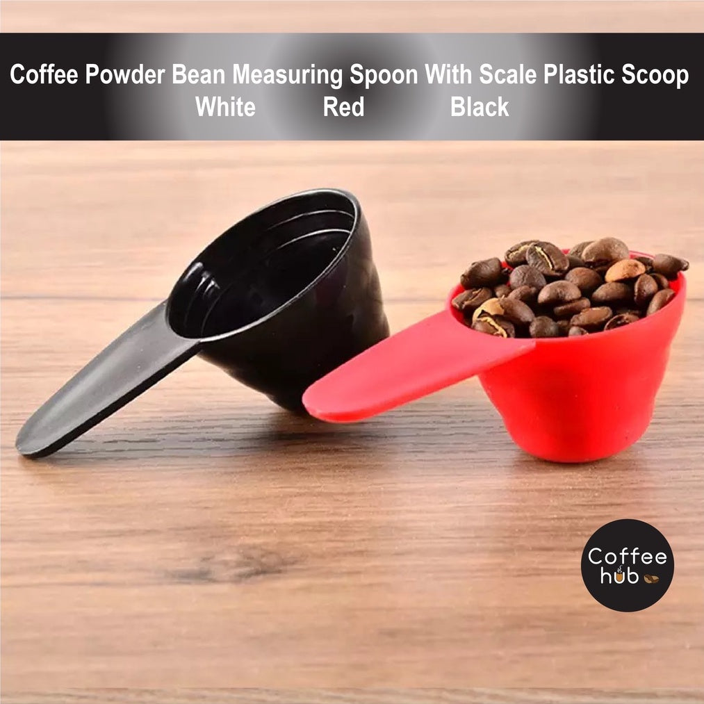 (Ready Stock)Espresso Coffee Bean Milk Powder Measuring Spoon With Scale Plastic Scoop WHITE RED BLACK