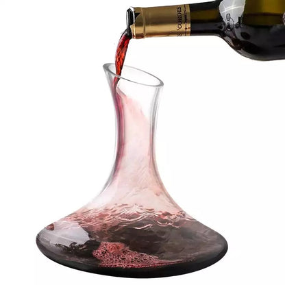 (Ready Stock)Wine Decanter Red Wine Pourer  Crystal Clear Glass 1800ml