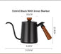 (Ready Stock)Coffee Hand Drip Gooseneck Narrow Spout Kettle Teflon Black Stainless Steel Capacity 350ml 600ml 1000ml