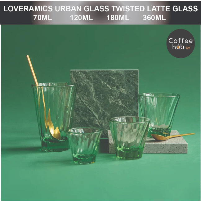 URBAN GLASS 70ML 120ML 180ML 360ML TWISTED CAPPUCCINO GLASS