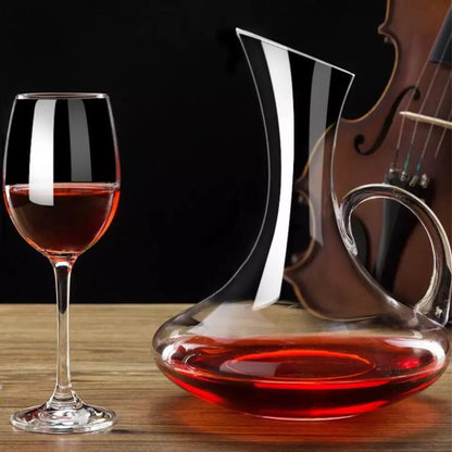 (Ready Stock)Wine Decanter Red Wine Pourer  Crystal Clear Glass 1800ml