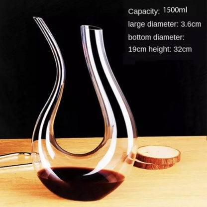 (Ready Stock)Wine Decanter Red Wine Pourer  Crystal Clear Glass 1800ml