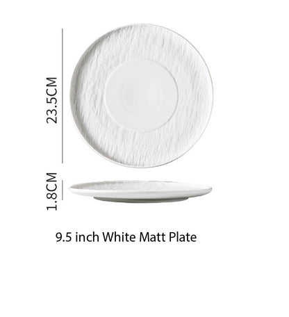 (READY STOCK)Nordic Ceramic Dish Set Household Bowl / Plate Vertical Stripe Tableware 7inch 8inch