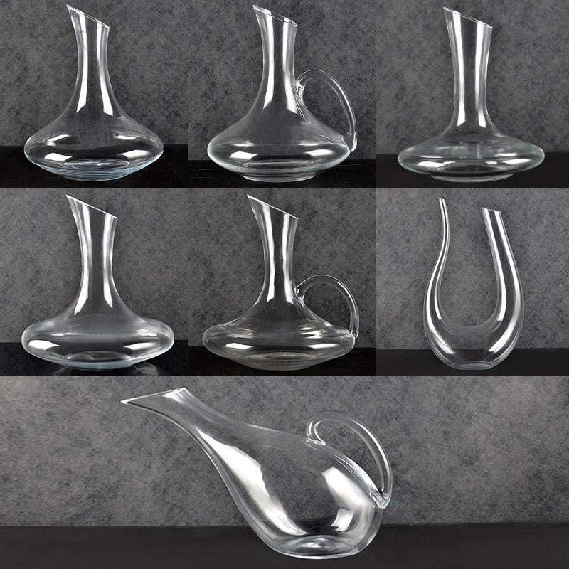 (Ready Stock)Wine Decanter Red Wine Pourer  Crystal Clear Glass 1800ml