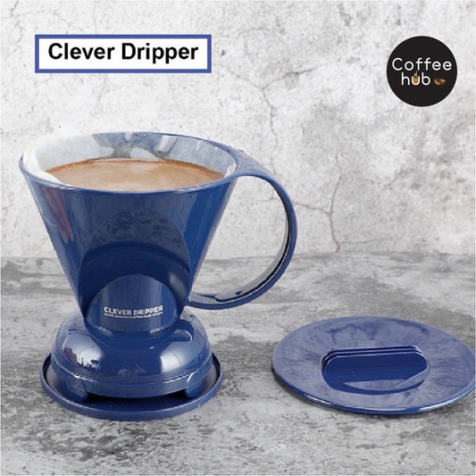 (Ready Stock)Filter Coffee Clever Brew Dripper Cols Blue Red Black 300ml 600ml