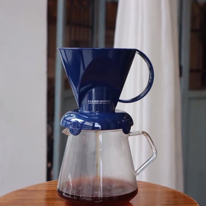 (Ready Stock)Filter Coffee Clever Brew Dripper Cols Blue Red Black 300ml 600ml