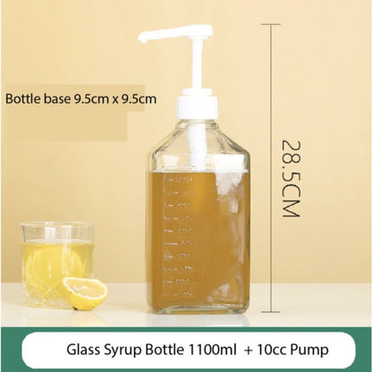 (READY STOCK)Sugar Press Bottle 5cc 10cc 15cc Hand Pump Liquid Oil Dispenser Milk Tea Shop Coffee Glass PP