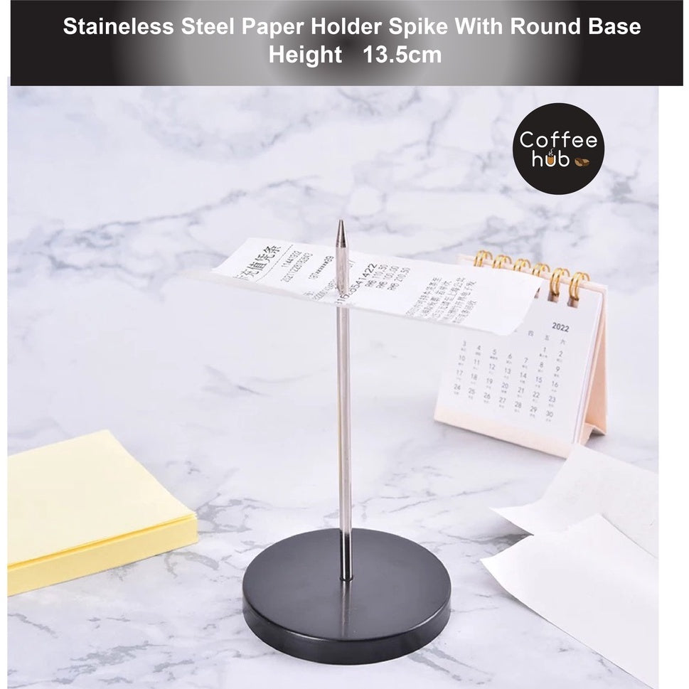 (READY STOCK)Stainless Steel Rod Paper Memo Holder Spike Stick For Bill Receipt Kitchen Cafe Accessories