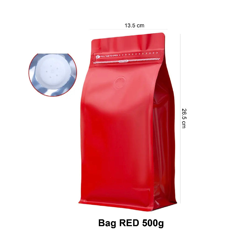 (READY STOCK)Coffee Bag Aluminium Foil Packaging Bag With Air Valve Sealed Food Powder Tea Powder Nuts Storage Airtight