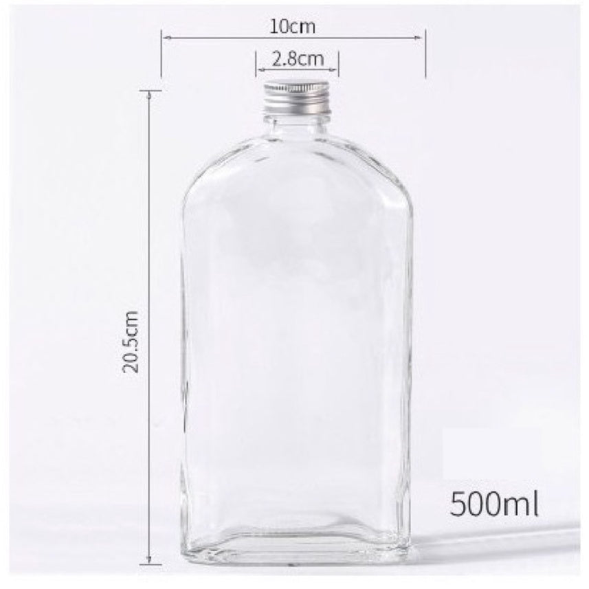 (READY STOCK)Coffee Cold Brew Tonic Drink Clear DIY Decoration Bottle Thick Glass With Aluminum Seal Cap 200ml 250ml