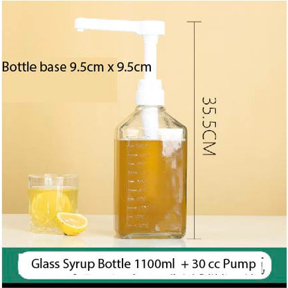 (READY STOCK)Sugar Press Bottle 5cc 10cc 15cc Hand Pump Liquid Oil Dispenser Milk Tea Shop Coffee Glass PP