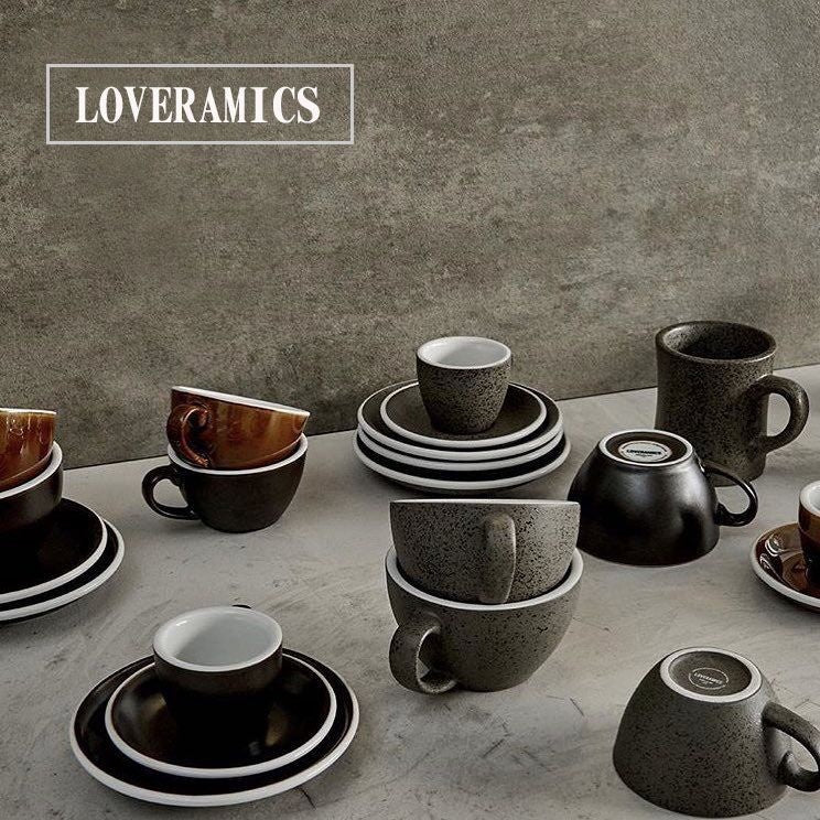 (Ready Stock)100% Genuine Coffee Espresso LOVERAMICS Egg 200 ml 250ml 300ml Latte Cup & Saucer Set