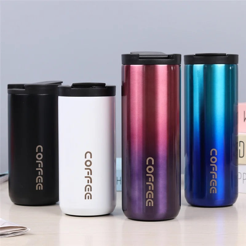 (Ready Stock)Coffee Espresso Tea Insulated Thermal Mug Tumbler 500ml Stainless Steel With Lid Multi Color