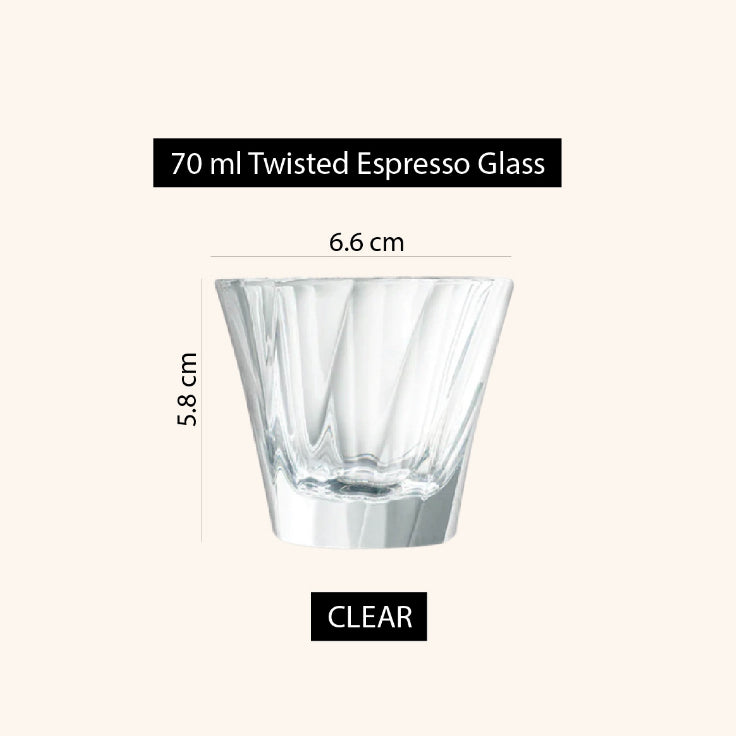 URBAN GLASS 70ML 120ML 180ML 360ML TWISTED CAPPUCCINO GLASS