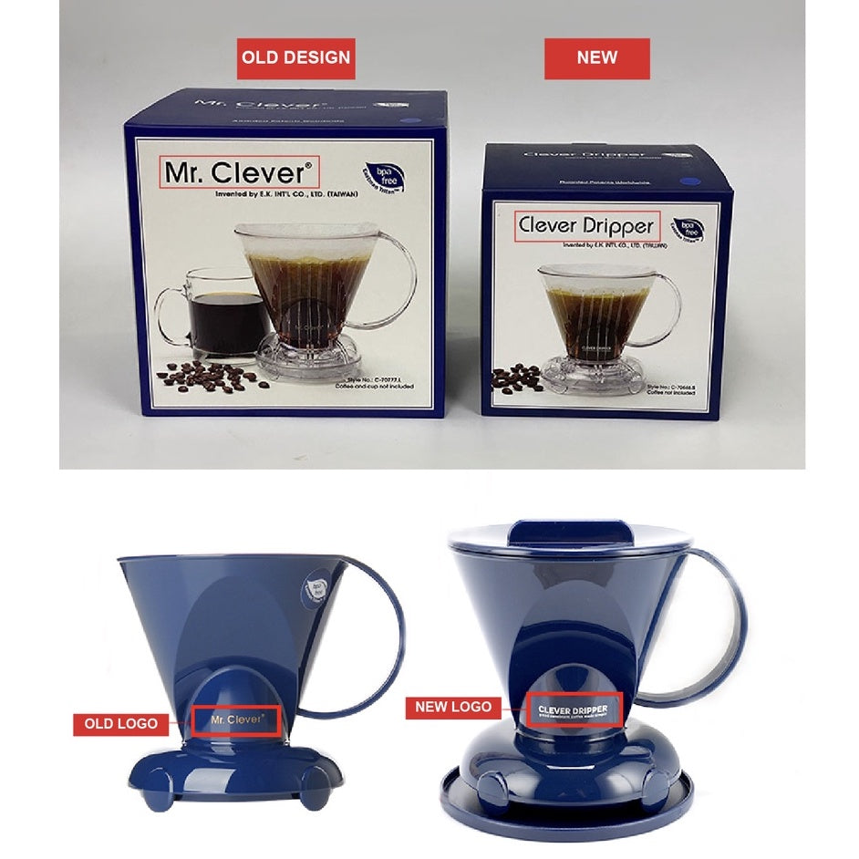 (Ready Stock)Filter Coffee Clever Brew Dripper Cols Blue Red Black 300ml 600ml