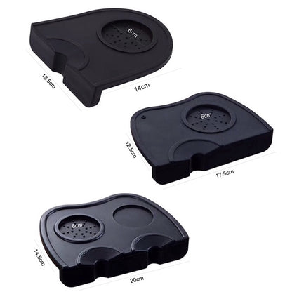 (Ready Stock)Espresso Coffee Tamper Mat Silicone Anti Slip Function Black Col Various Size