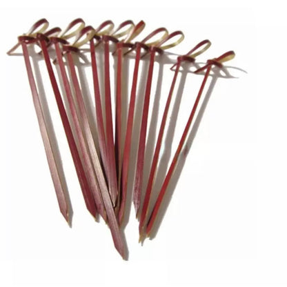 (READY STOCK)Bamboo Knot Shape Cocktail Sticks Pick Martini Drink Stick Pick Bar Buffets Cupcake Disposable 100pcs