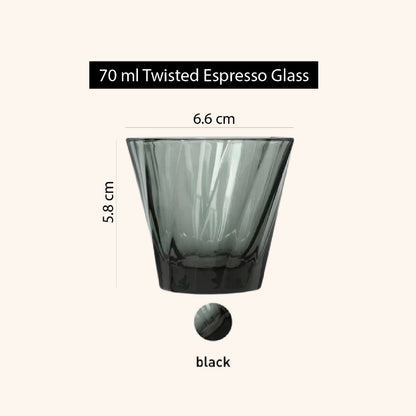 URBAN GLASS 70ML 120ML 180ML 360ML TWISTED CAPPUCCINO GLASS