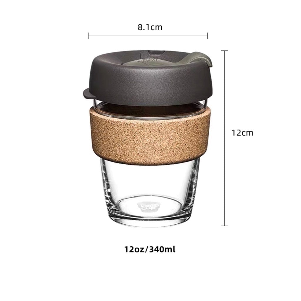 (Ready Stock)Original Keepcup Coffee Espresso Glass Reusable Cup Reusable 12oz|340ml