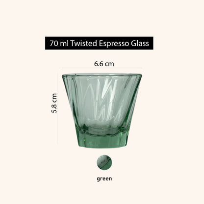 URBAN GLASS 70ML 120ML 180ML 360ML TWISTED CAPPUCCINO GLASS