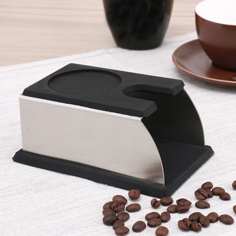 (Ready Stock)Espresso Coffee Tamper Holder Stand Rack Station Stainless Steel Cum Silicone Base