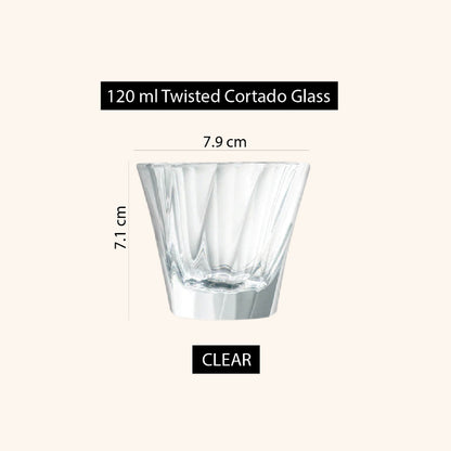 URBAN GLASS 70ML 120ML 180ML 360ML TWISTED CAPPUCCINO GLASS