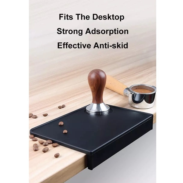 (Ready Stock)Espresso Coffee Tamper Mat Silicone Anti Slip Function Black Col Various Size