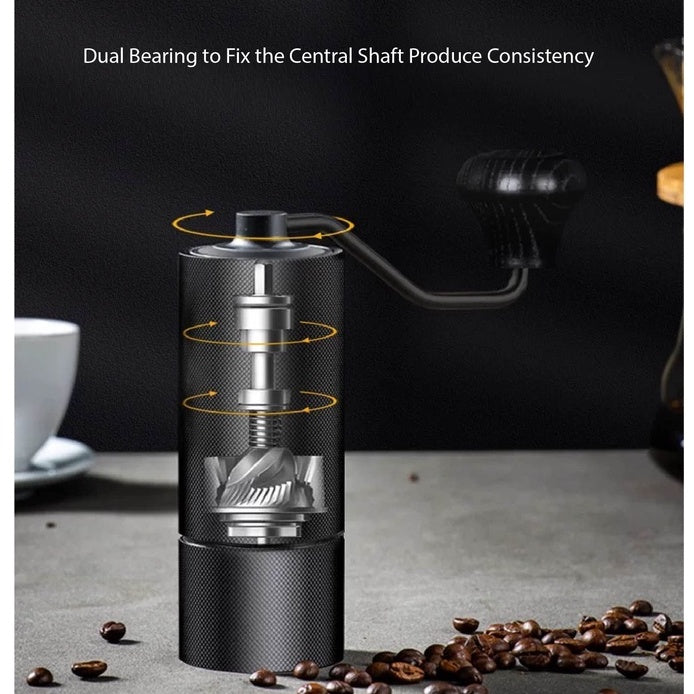 (READY STOCK)Coffee Espresso Hand Grinder Manual Chestnut Design Upgrade High Quality Solid CNC Burr