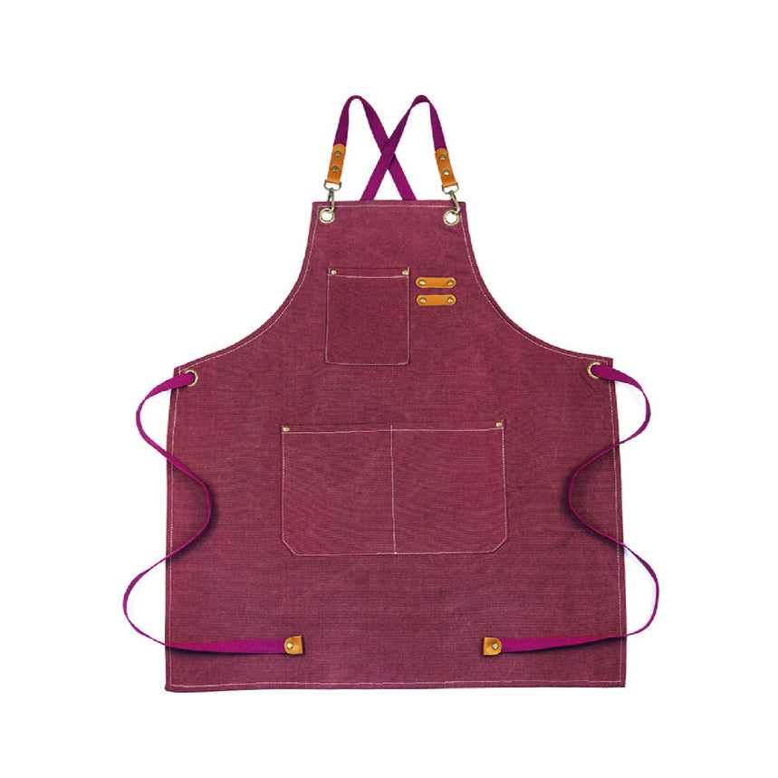 (READY STOCK)Cafe Barista Kitchen Premium Apron Unisex With  Waist Pocket Adjustable Length Various Cols