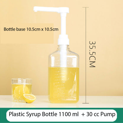 (READY STOCK)Sugar Press Bottle 5cc 10cc 15cc Hand Pump Liquid Oil Dispenser Milk Tea Shop Coffee Glass PP