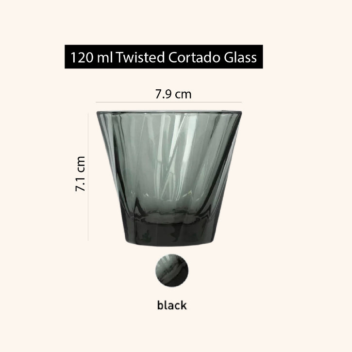 URBAN GLASS 70ML 120ML 180ML 360ML TWISTED CAPPUCCINO GLASS