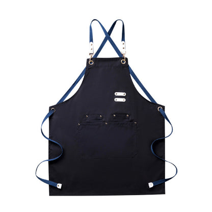 (READY STOCK)Cafe Barista Kitchen Premium Apron Unisex With  Waist Pocket Adjustable Length Various Cols