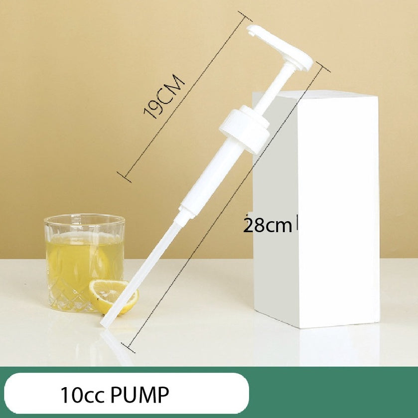 (READY STOCK)Sugar Press Bottle 5cc 10cc 15cc Hand Pump Liquid Oil Dispenser Milk Tea Shop Coffee Glass PP