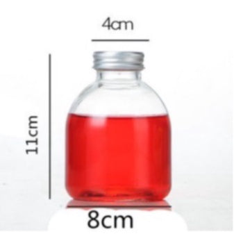 (READY STOCK)Coffee Cold Brew Tonic Drink Clear DIY Decoration Bottle Thick Glass With Aluminum Seal Cap 200ml 250ml