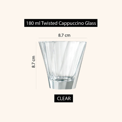 URBAN GLASS 70ML 120ML 180ML 360ML TWISTED CAPPUCCINO GLASS