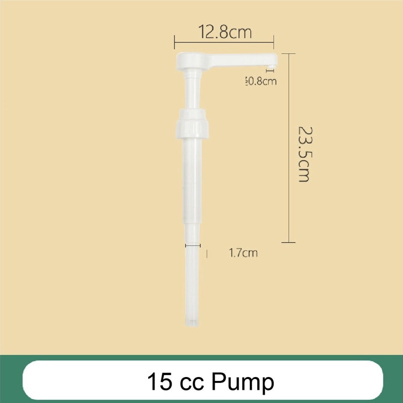 (READY STOCK)Sugar Press Bottle 5cc 10cc 15cc Hand Pump Liquid Oil Dispenser Milk Tea Shop Coffee Glass PP