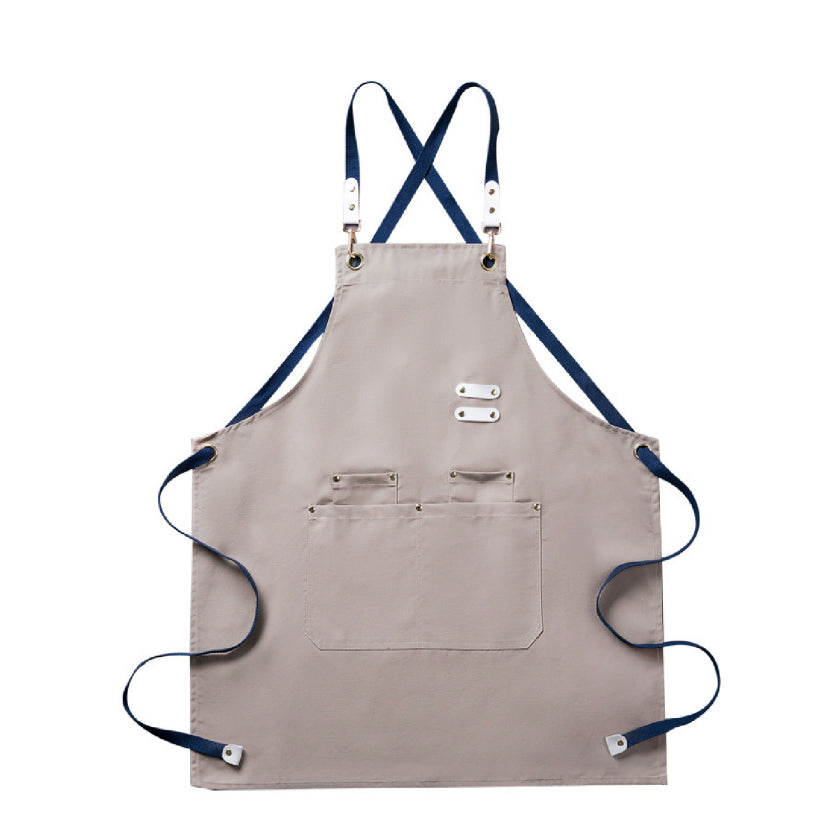 (READY STOCK)Cafe Barista Kitchen Premium Apron Unisex With  Waist Pocket Adjustable Length Various Cols