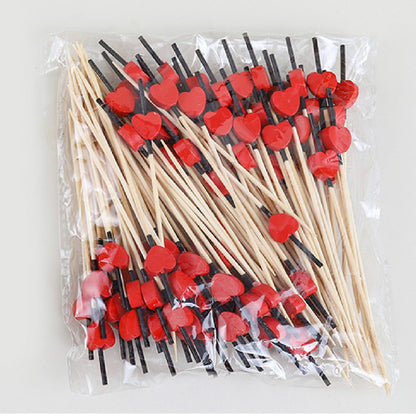 (READY STOCK)Bamboo Knot Shape Cocktail Sticks Pick Martini Drink Stick Pick Bar Buffets Cupcake Disposable 100pcs