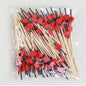 (READY STOCK)Bamboo Knot Shape Cocktail Sticks Pick Martini Drink Stick Pick Bar Buffets Cupcake Disposable 100pcs