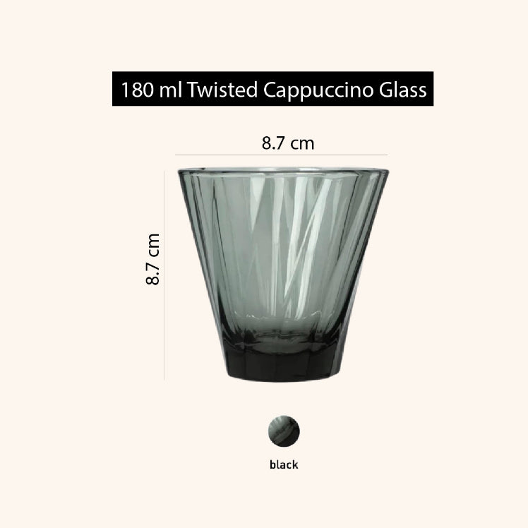 URBAN GLASS 70ML 120ML 180ML 360ML TWISTED CAPPUCCINO GLASS