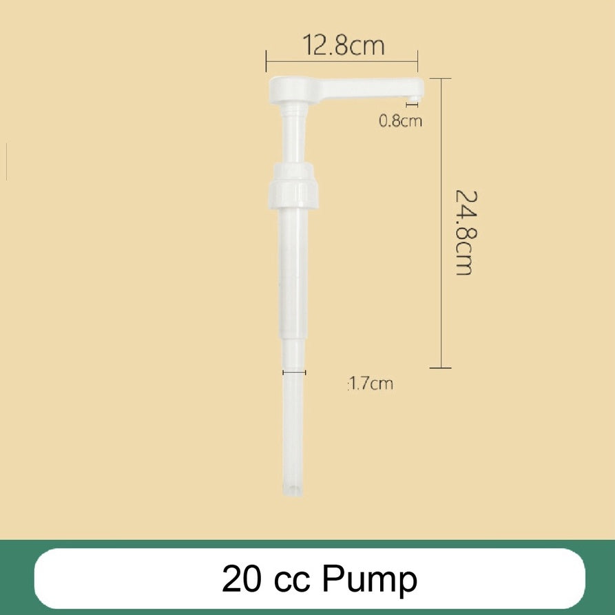 (READY STOCK)Sugar Press Bottle 5cc 10cc 15cc Hand Pump Liquid Oil Dispenser Milk Tea Shop Coffee Glass PP