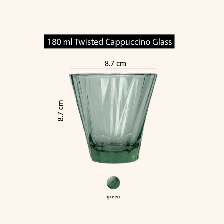 URBAN GLASS 70ML 120ML 180ML 360ML TWISTED CAPPUCCINO GLASS