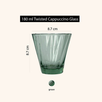 URBAN GLASS 70ML 120ML 180ML 360ML TWISTED CAPPUCCINO GLASS