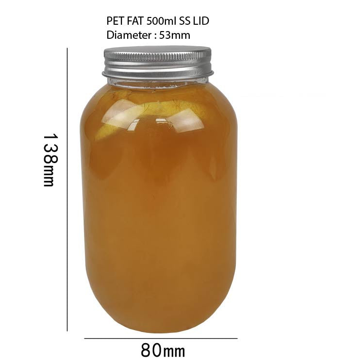 (READY STOKC)PET Clear Plastic Bottle 3.8cm Wide Storage Container Beverage Milk Juice Tea Coffee 200/250/300/350ml