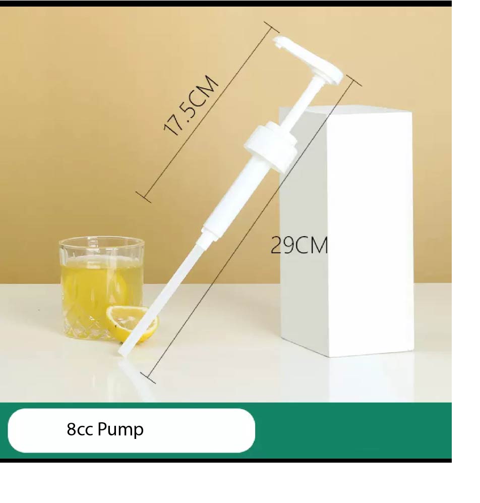 (READY STOCK)Sugar Press Bottle 5cc 10cc 15cc Hand Pump Liquid Oil Dispenser Milk Tea Shop Coffee Glass PP